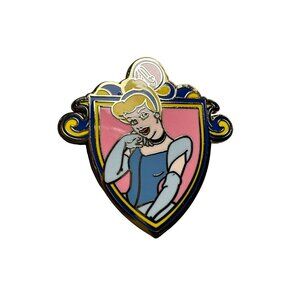Disney Cinderella Trading Pin Princess Crest Shield Lapel Pin Brooch Jewelry